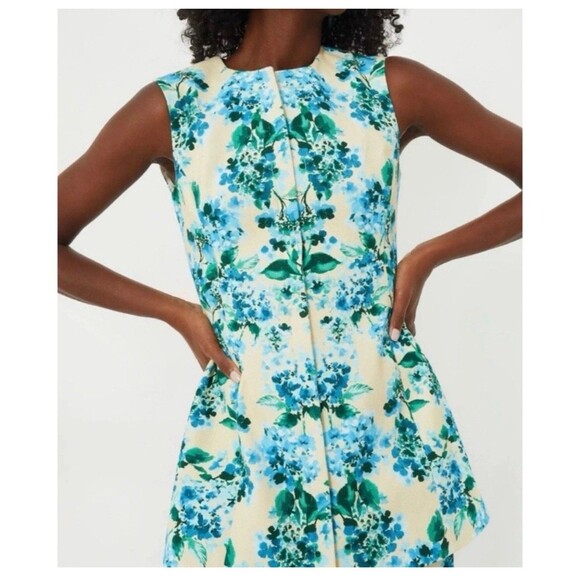 TUCKERNUCK Water's Edge Hydrangea Rhoda Tunic Top Size 10 Yellow Blue NEW Garden - Picture 1 of 14